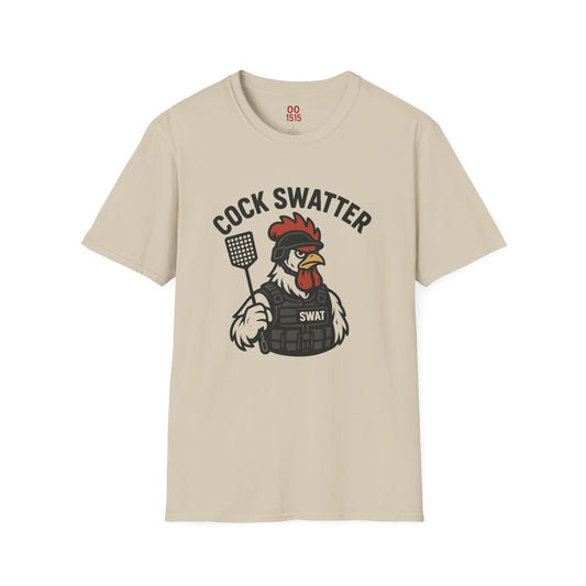 Funny Cock Swatter Unisex T-Shirt – Humor for Animal Lovers