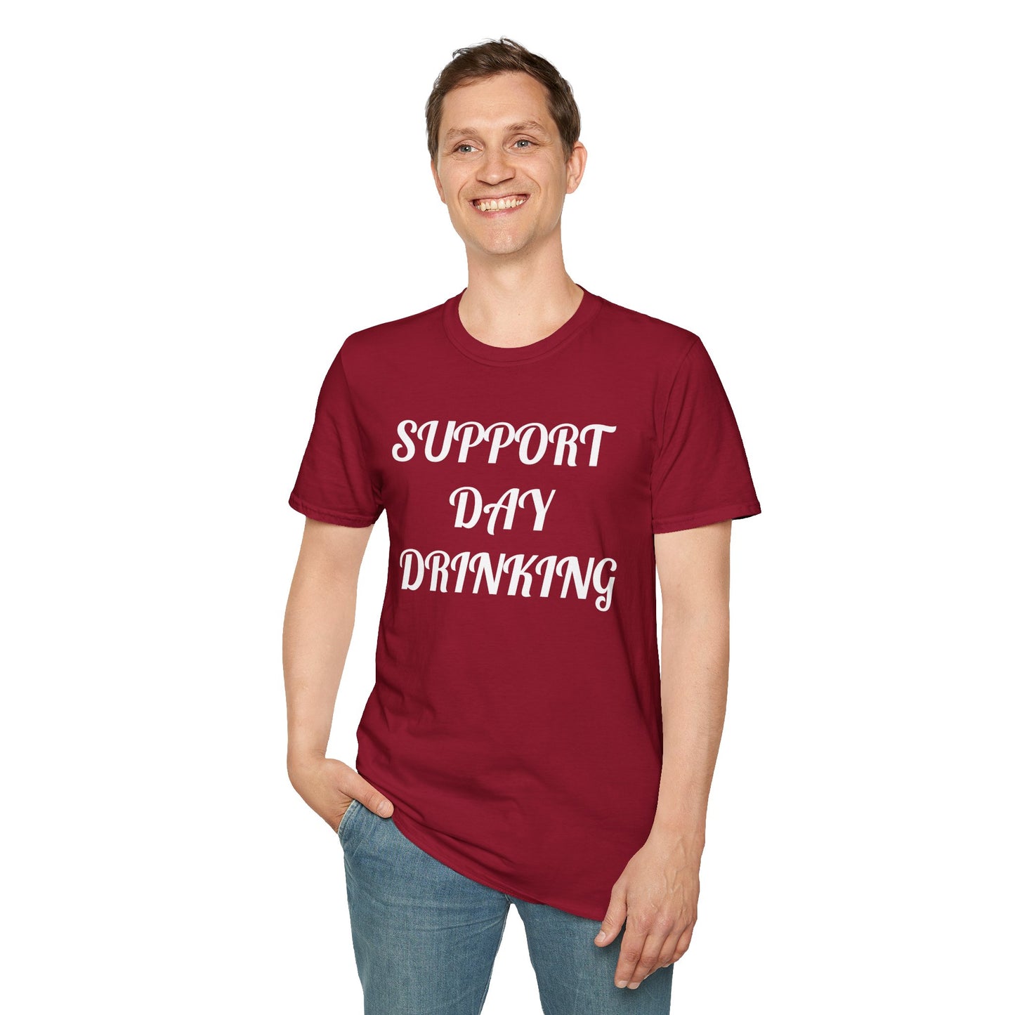 Support Day Drinking Unisex Softstyle T-Shirt - Perfect for Parties & Celebrations