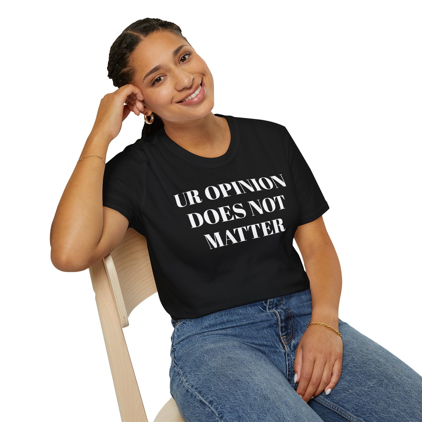 Unisex Softstyle T-Shirt - "UR OPINION DOES NOT MATTER" Statement Tee