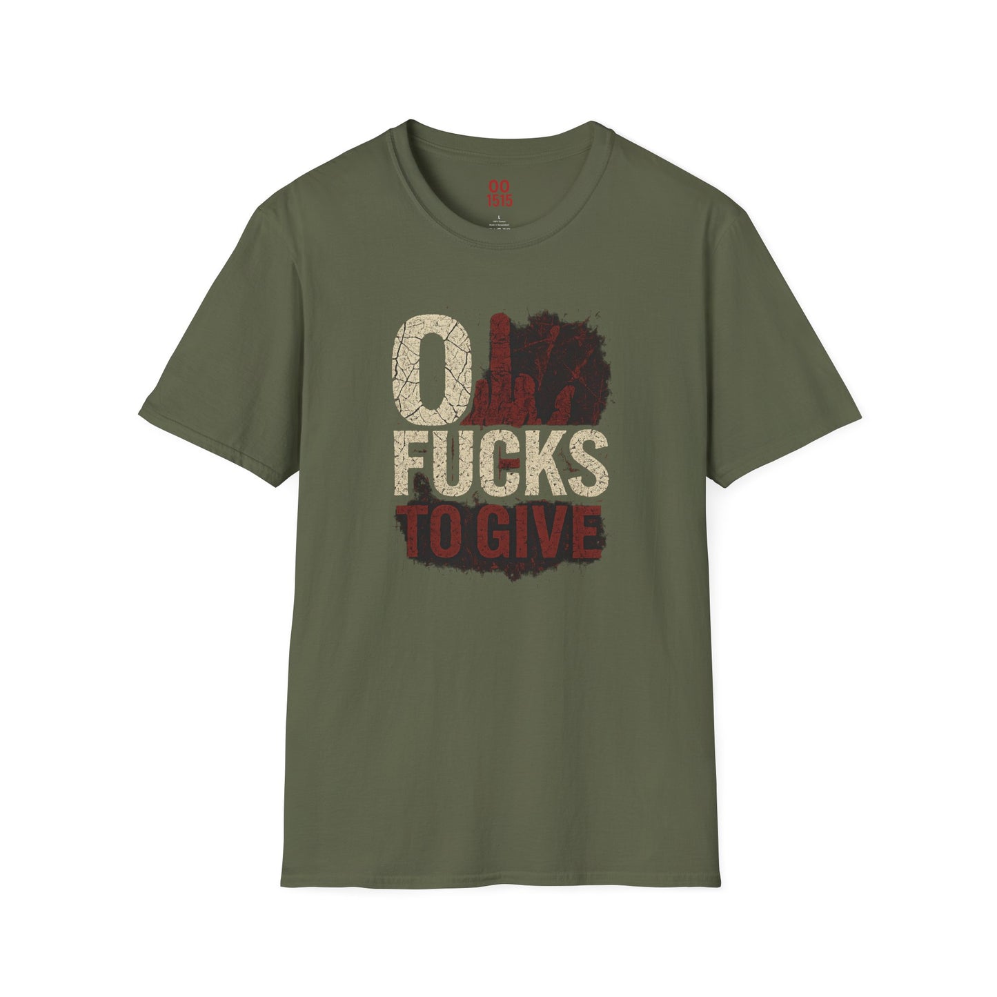 Unisex Softstyle T-Shirt - "0 Fucks To Give" Graphic Tee for Casual Wear