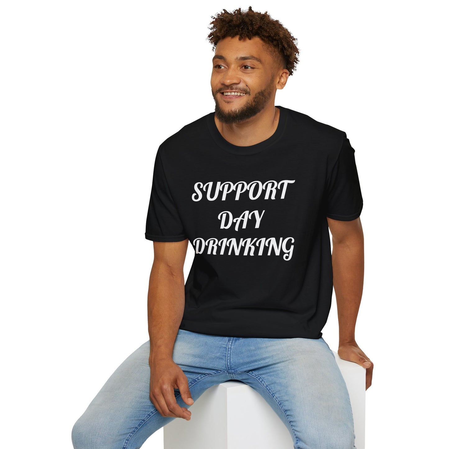 Support Day Drinking Unisex Softstyle T-Shirt - Perfect for Parties & Celebrations