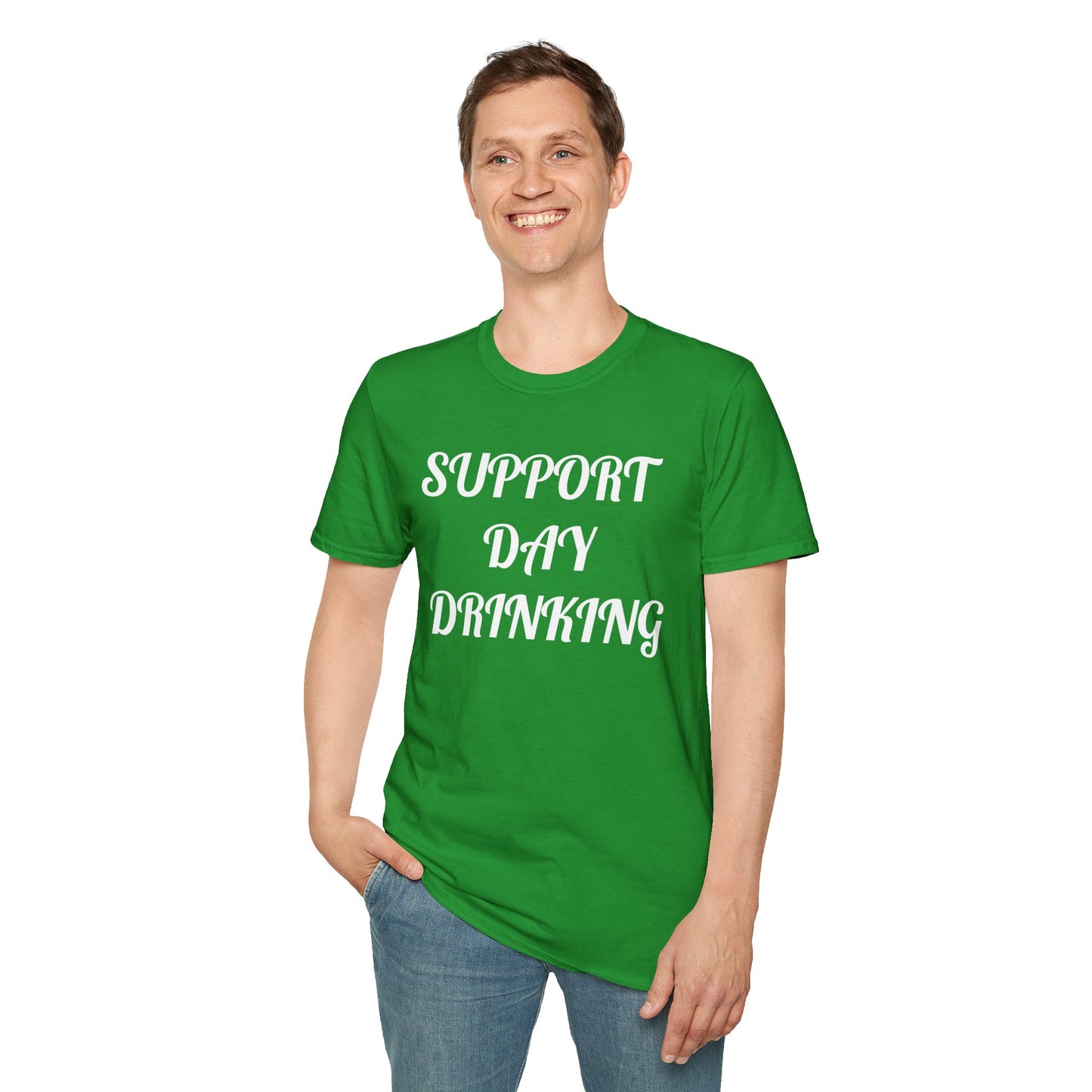 Support Day Drinking Unisex Softstyle T-Shirt - Perfect for Parties & Celebrations