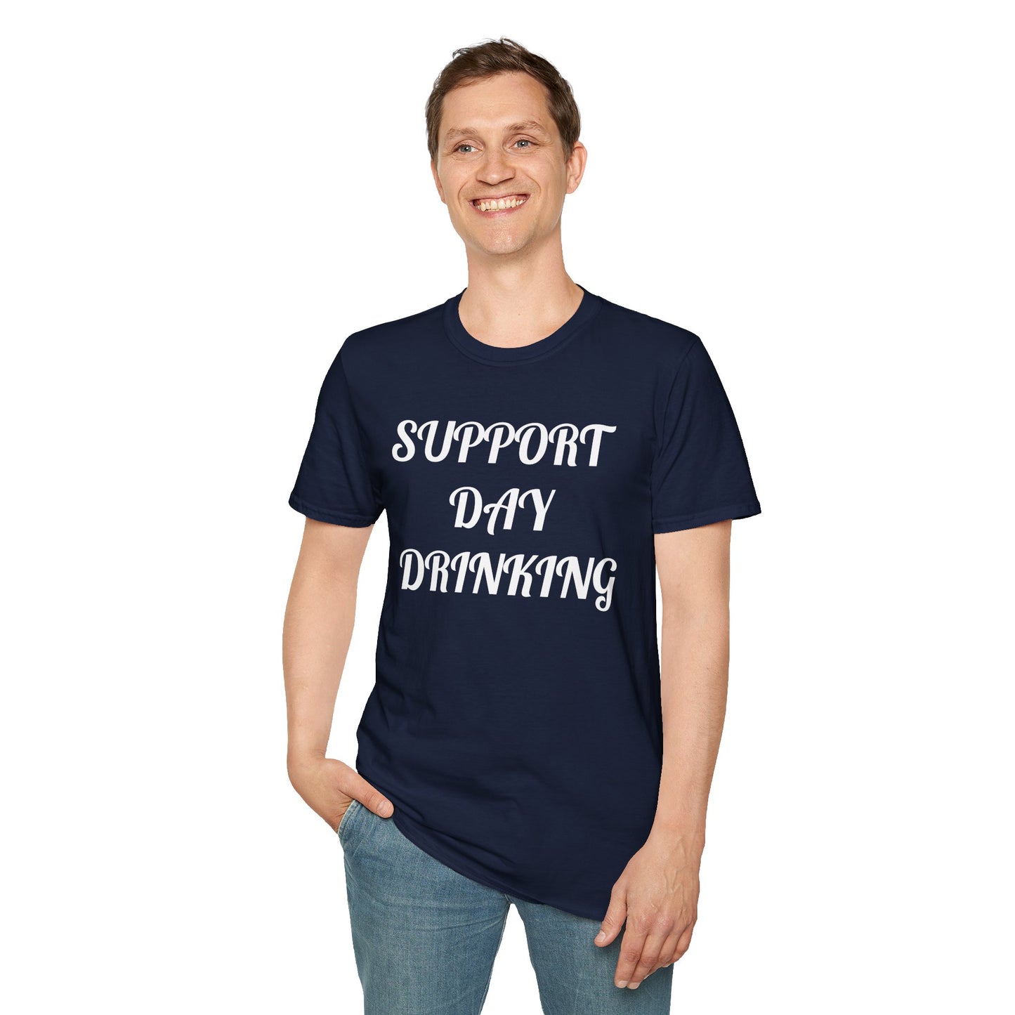 Support Day Drinking Unisex Softstyle T-Shirt - Perfect for Parties & Celebrations