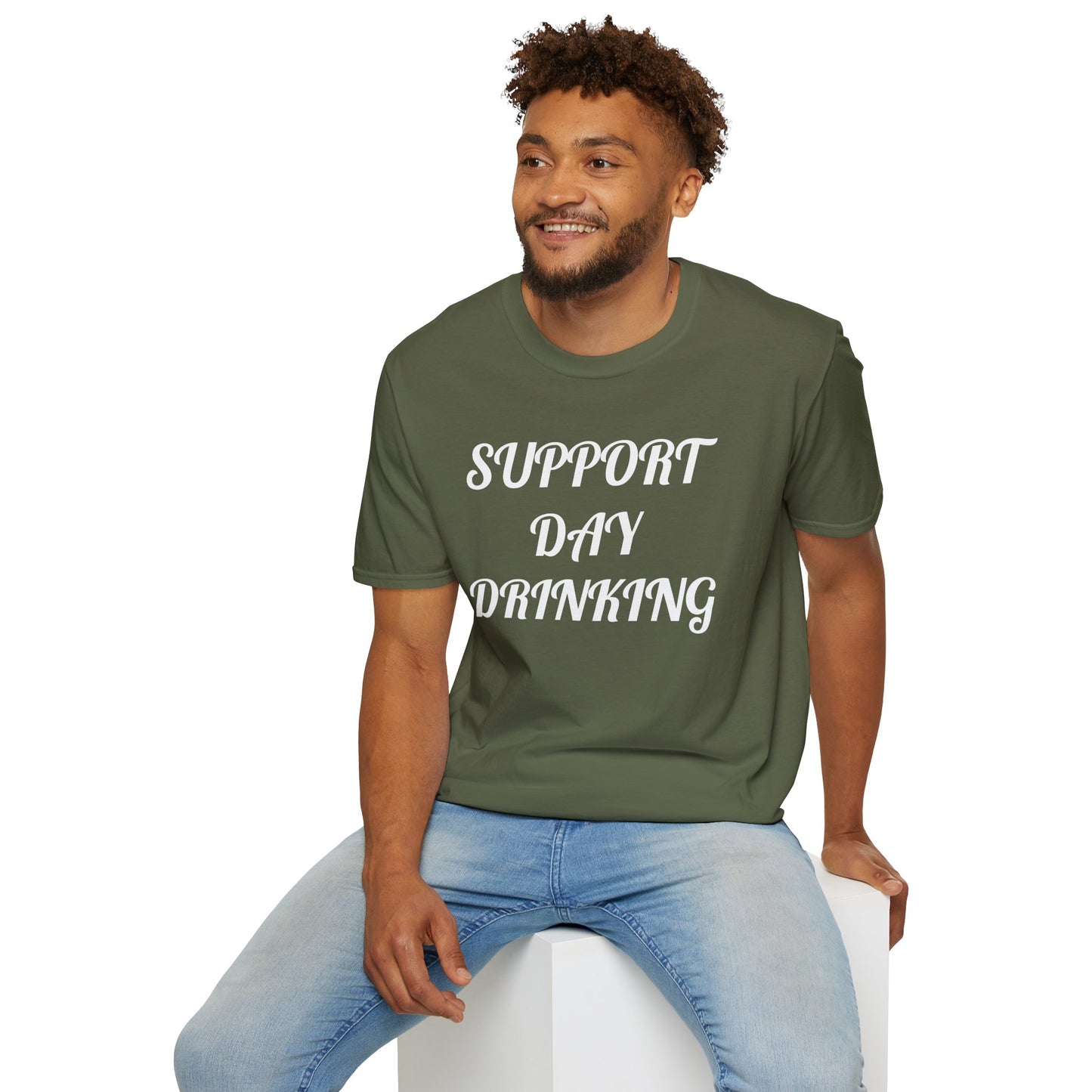 Support Day Drinking Unisex Softstyle T-Shirt - Perfect for Parties & Celebrations