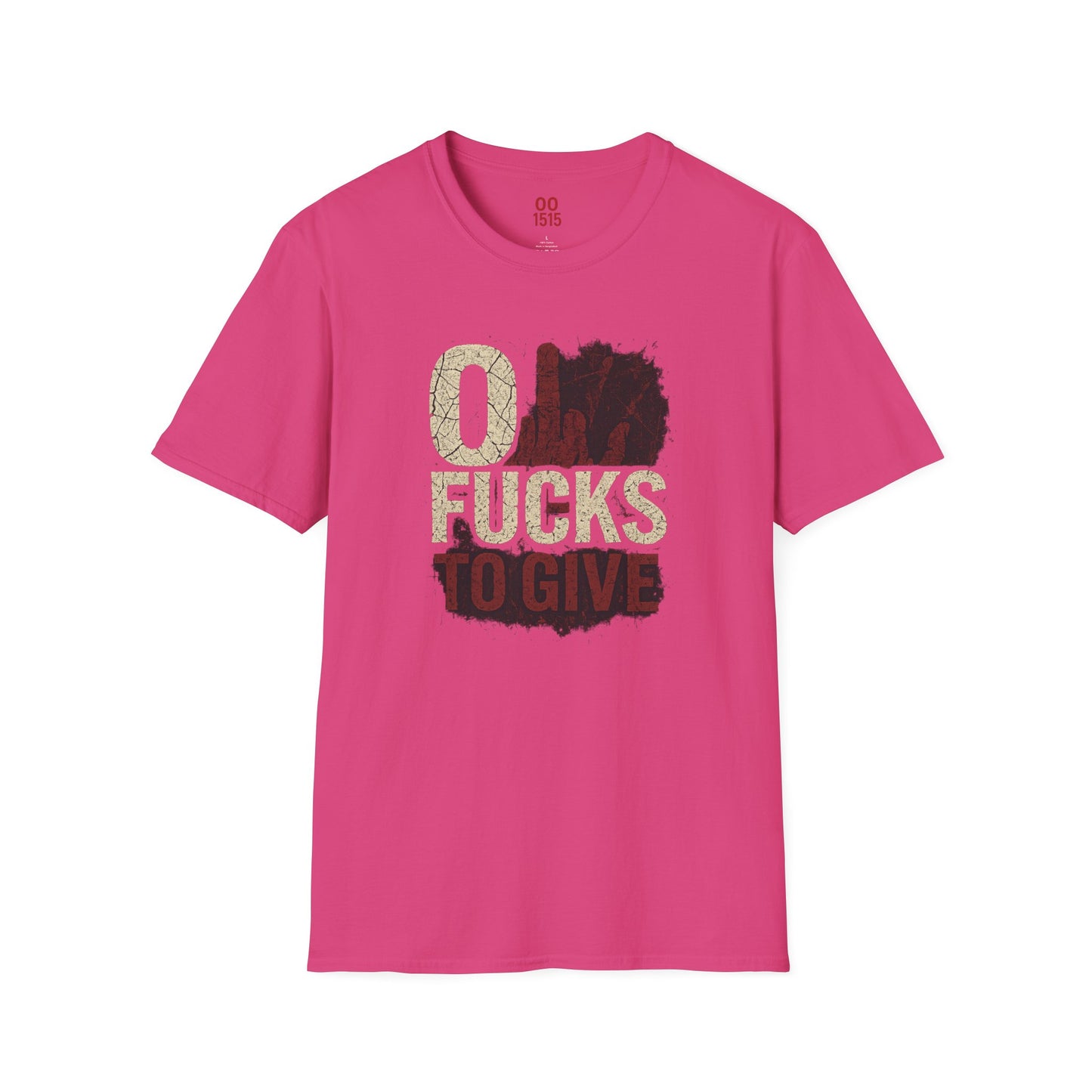 Unisex Softstyle T-Shirt - "0 Fucks To Give" Graphic Tee for Casual Wear