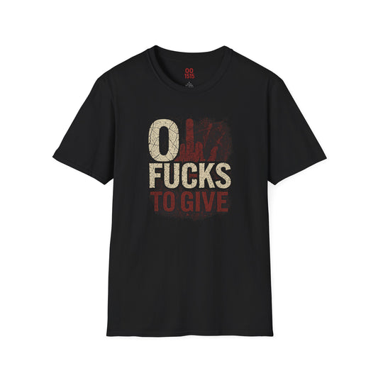 Unisex Softstyle T-Shirt - "0 Fucks To Give" Graphic Tee for Casual Wear
