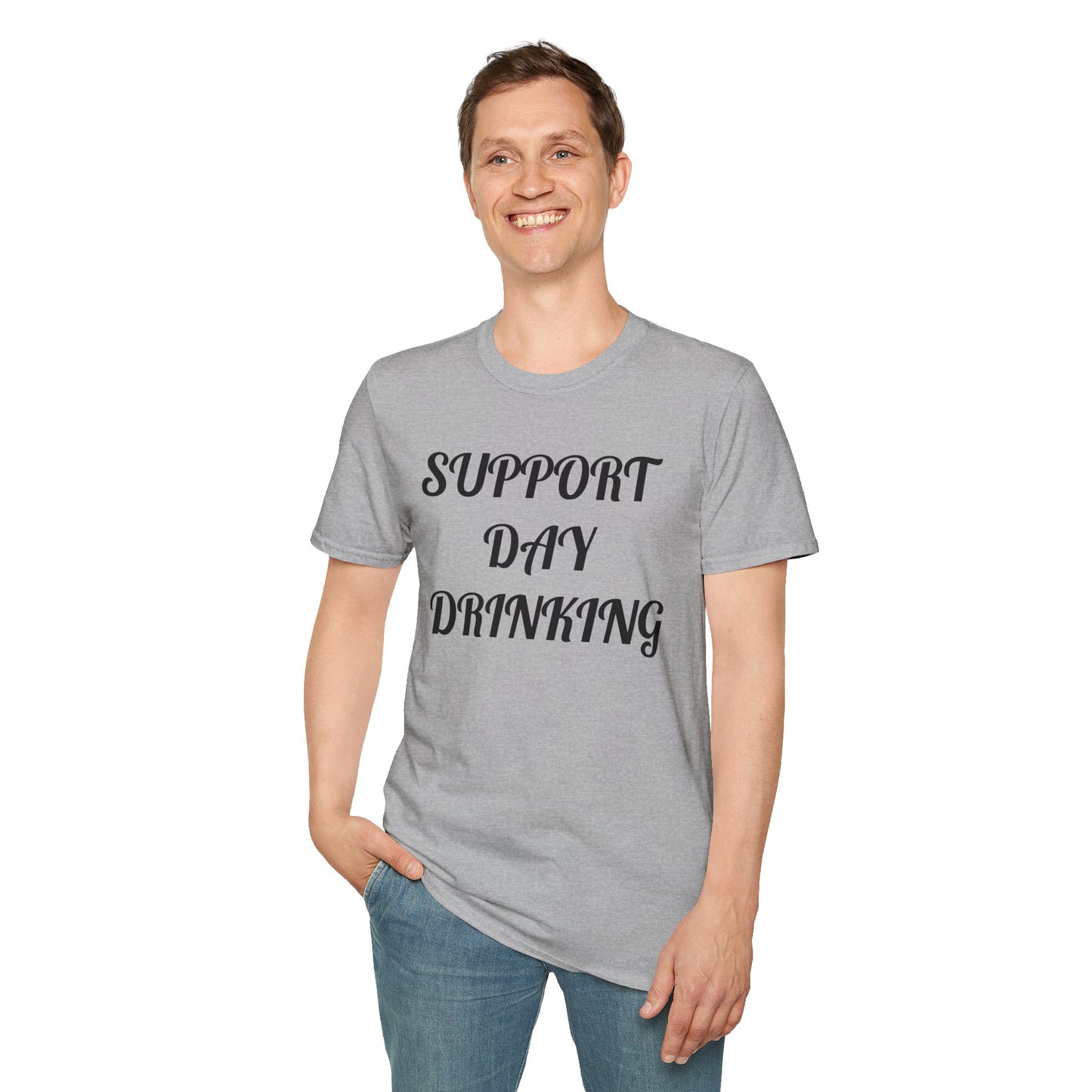 Support Day Drinking Unisex Softstyle T-Shirt - Perfect for Parties & Celebrations