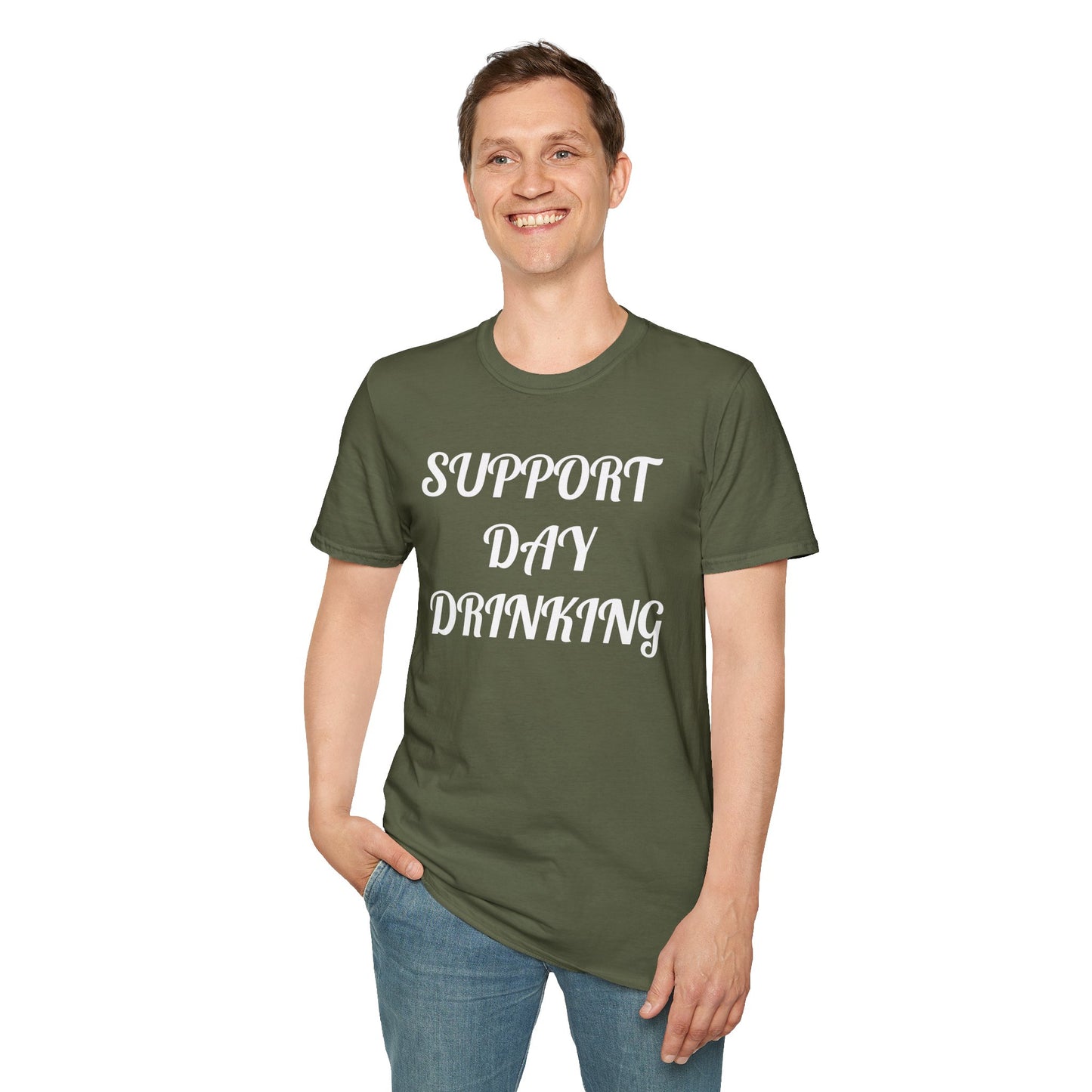 Support Day Drinking Unisex Softstyle T-Shirt - Perfect for Parties & Celebrations