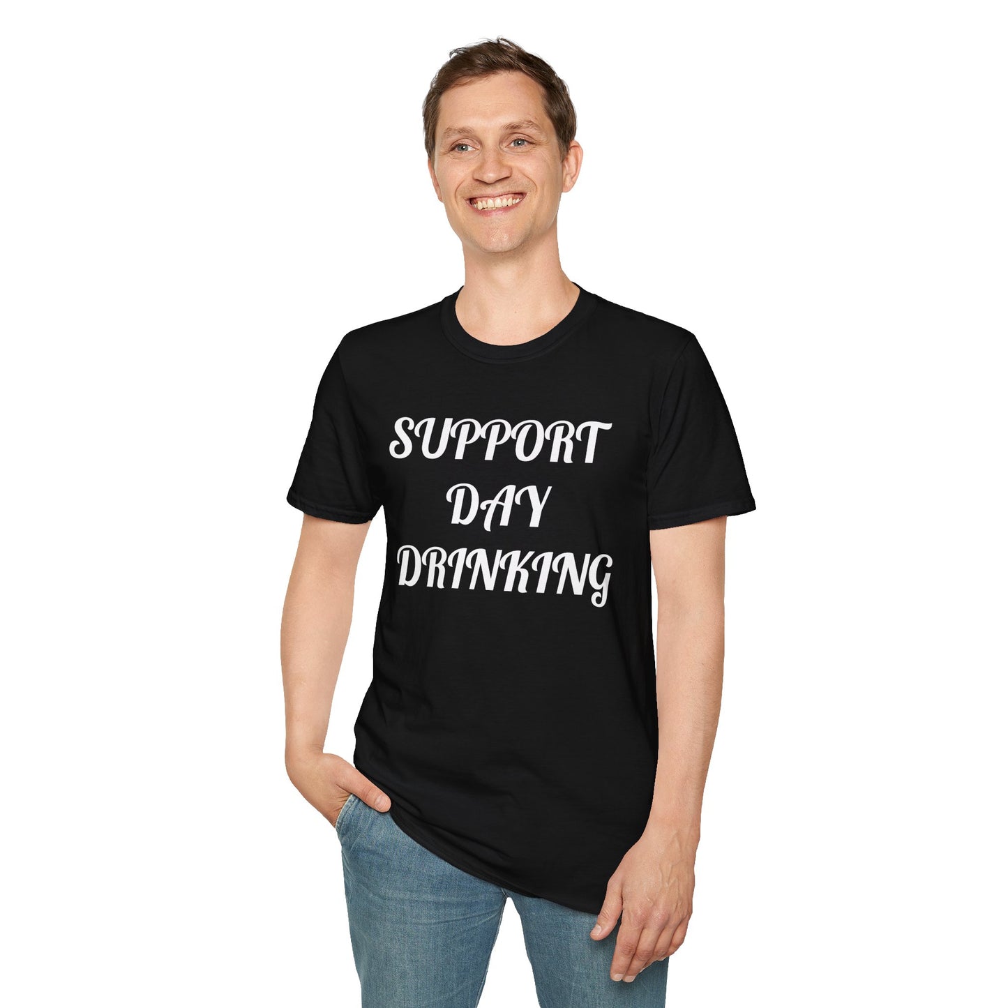 Support Day Drinking Unisex Softstyle T-Shirt - Perfect for Parties & Celebrations