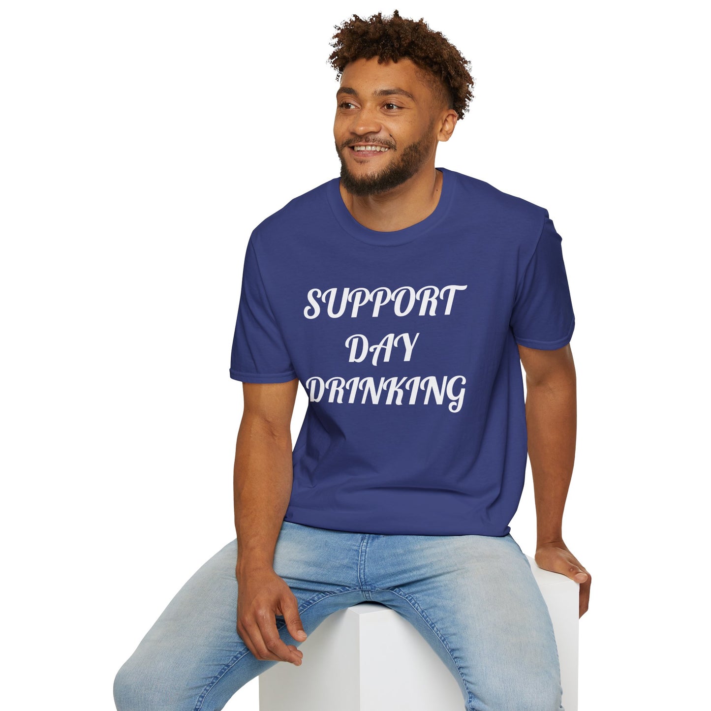 Support Day Drinking Unisex Softstyle T-Shirt - Perfect for Parties & Celebrations