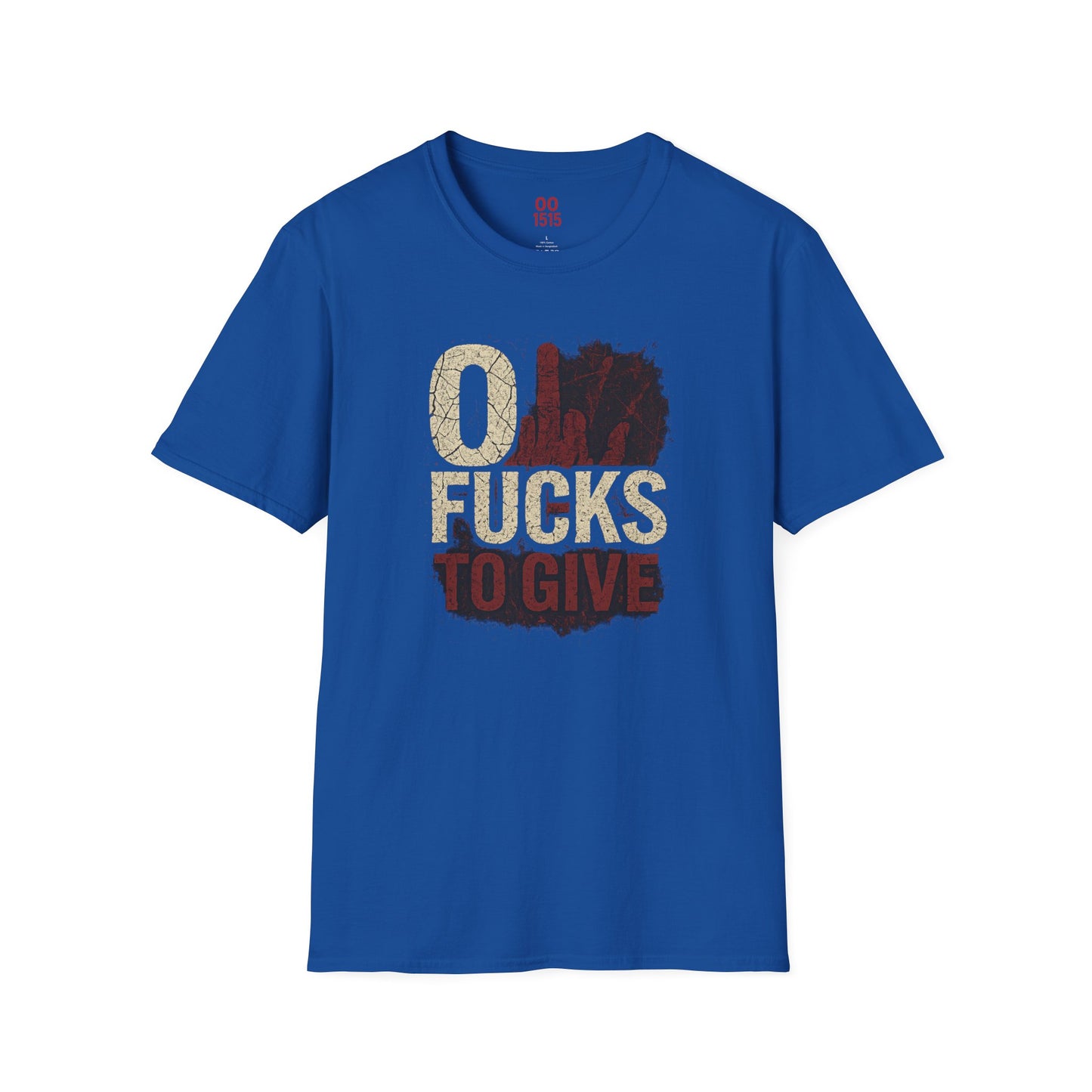 Unisex Softstyle T-Shirt - "0 Fucks To Give" Graphic Tee for Casual Wear