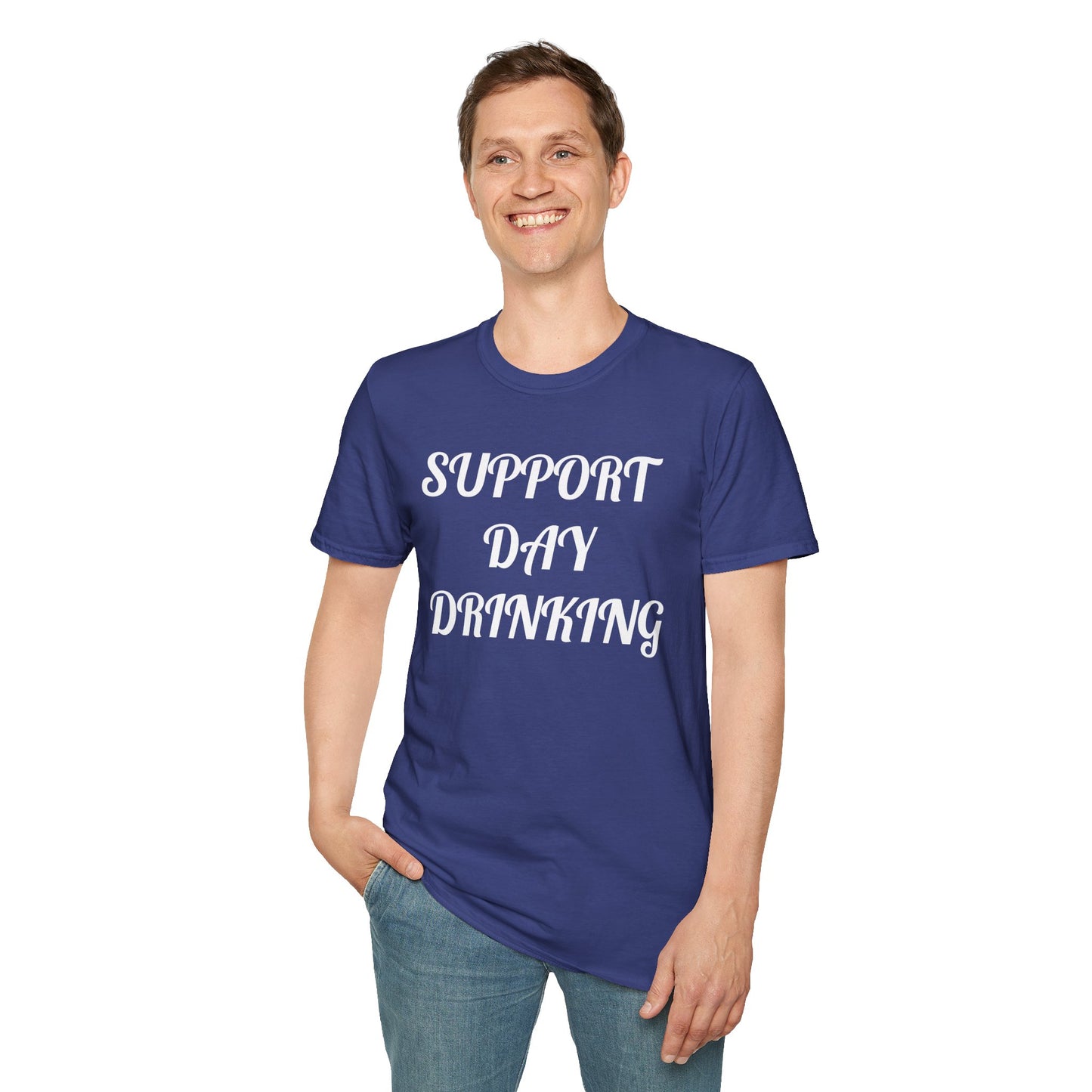 Support Day Drinking Unisex Softstyle T-Shirt - Perfect for Parties & Celebrations